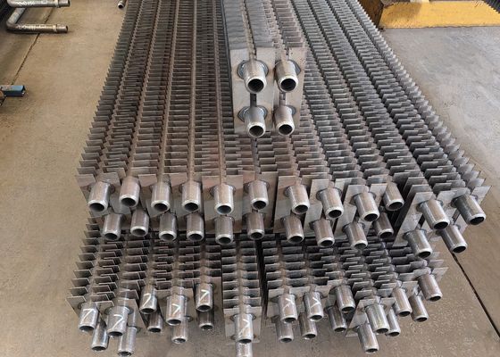 Élément d'échange de chaleur de chaudière efficace en forme de H, tube à nageoires rectangulaires