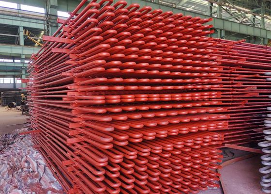 Tubes serpentines pour échangeur de chaleur et superchauffeur dans chaudière de récupération de chaleur usée avec test hydrostatique à 100%